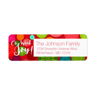 Oh What Joy! Custom Return Address Labels