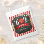"Oh What Joy, It's A Boy!" Christmas Baby Shower Favour Bag<br><div class="desc">Celebrate in style with these trendy baby shower favour bags. The design is easy to personalise with your own wording and your family and friends will be thrilled when they see these fabulous favour bags. Matching products can be found in the collection.</div>