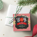 "Oh What Joy, It's A Boy!" Christmas Baby Shower Favour Tags<br><div class="desc">Celebrate in style with these cute and very trendy baby shower favour tags. This design is easy to personalise with your special event wording and your guests will be thrilled when they see these fabulous tags.</div>