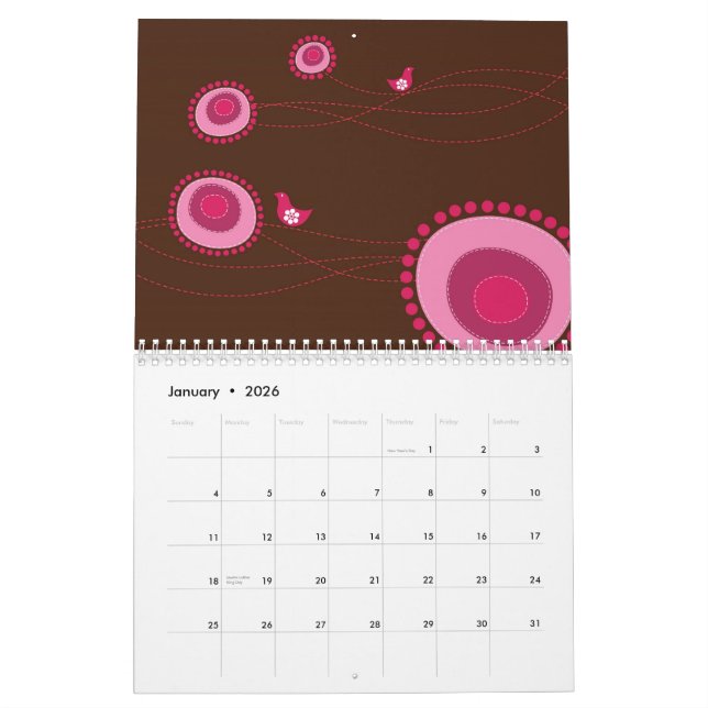 Oh Whimsical! Custom Flexi Calendar 2012 (Jan 2026)