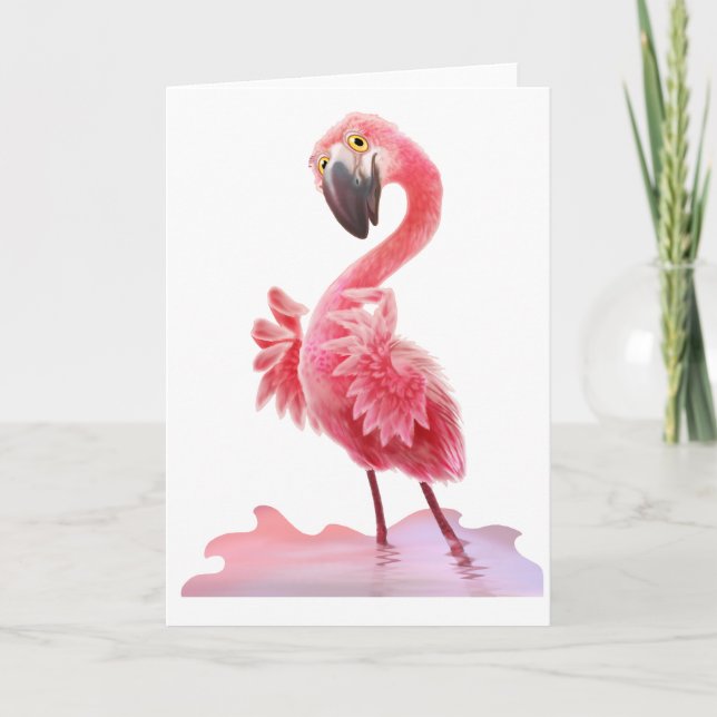 Oh Yeah Flamingo! Card (Front)