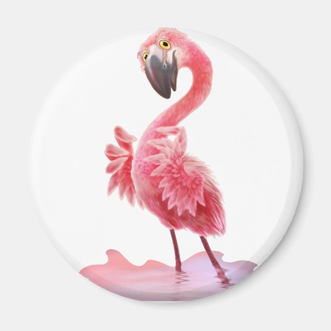 Oh Yeah Flamingo! Magnet (Front)