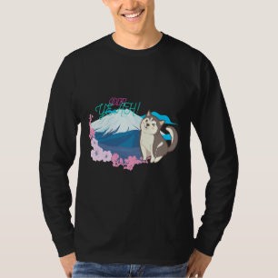 Oh Yeah! Japanese Husky Sakura Travel Dog T-Shirt