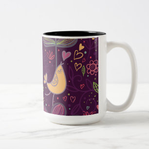 Oh Yellow Birdie Two-Tone Coffee Mug
