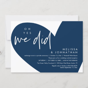 Oh yes we did, Modern Wedding Reception Dinner Invitation