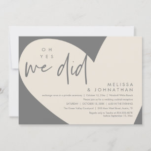 Oh yes we did, Modern Wedding Reception Dinner Invitation