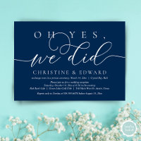 Oh Yes, We Did, Wedding Elopement Romantic Dinner 