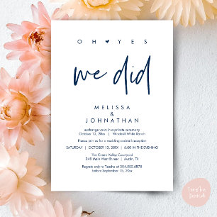 Oh yes we did, Wedding Reception Dinner Dancing Invitation