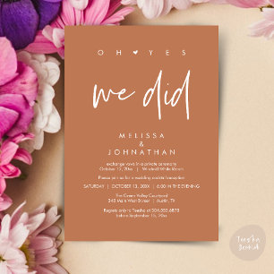 Oh yes we did, Wedding Reception Dinner Dancing Invitation