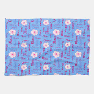 Ohana Family Gifts Plumeria Flowers Garden Lover Tea Towel