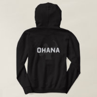 ohana gym project, white text & rock front & back