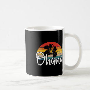 Ohana Hawaii Hibiscus Flower 70s Retro Family Holi Coffee Mug