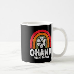 Ohana Means Family Hawaii Summer Palm Trees Beach Coffee Mug