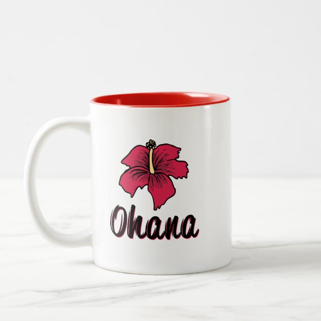 Ohana means Family Hawaiian Coffee Mug (Left)