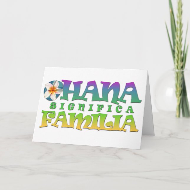 Ohana significa familia - All Occasion Blank Card (Front)