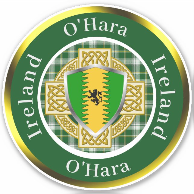 O'Hara Irish Shield/Celtic Cross Personalised (Front)