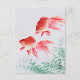 ohara koson's Japanese painting postcard,小原古邨の日本画 Postcard