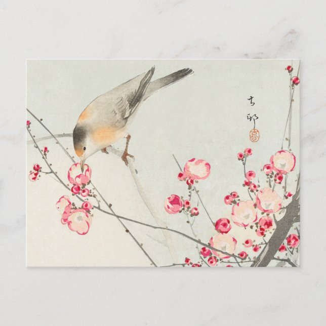 ohara koson's Japanese painting postcard,小原古邨の日本画 Postcard (Front)