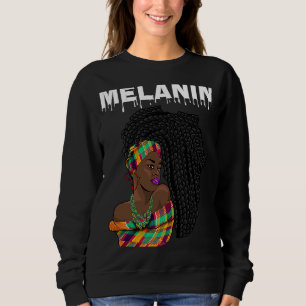 Oheneba Drippin Melanin Black Queen Pride Africa Sweatshirt