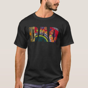 Oheneba Melanin Black Dad Father s Dashiki Pattern T-Shirt