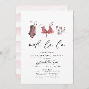 Ohh La La Lingerie Bridal Shower Invitation