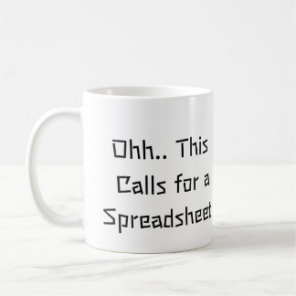 Ohh This Calls for a Spreadsheet, Excel Hero Coffee Mug