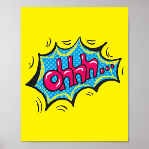 Ohhh... Expressive Pop Art Comic Reaction Poster