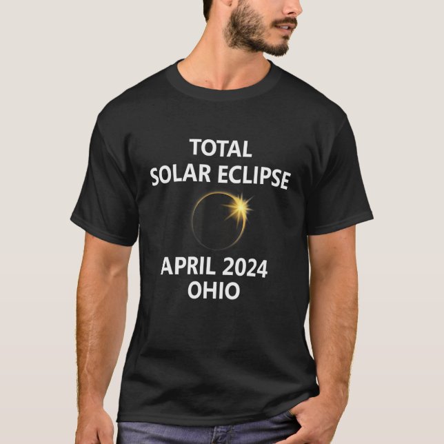 Ohio 2024 Solar Eclipse Toledo Lima Canton Akron T T-Shirt (Front)