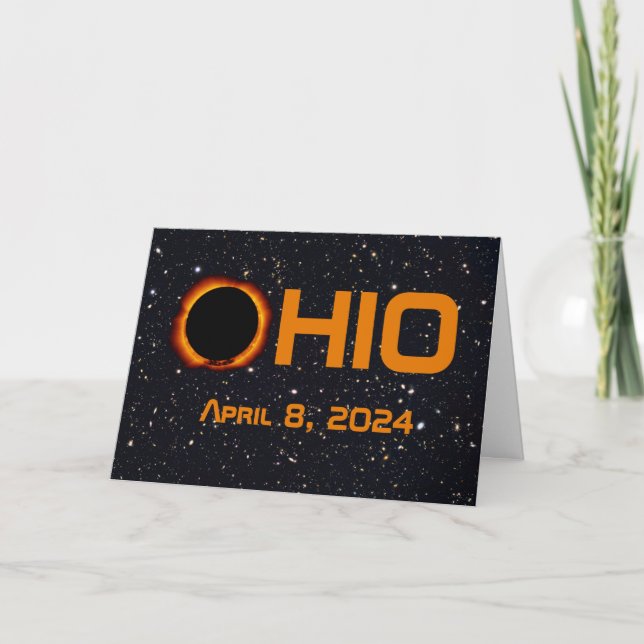 Ohio 2024 Total Solar Eclipse  Card (Front)