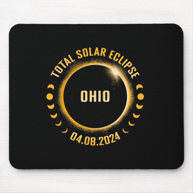 Ohio 2024 Total Solar Eclipse  Mouse Pad (Front)