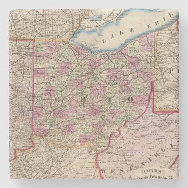 Ohio 9 stone coaster (Front)