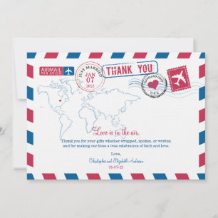 Ohio Air Mail Wedding Thank You