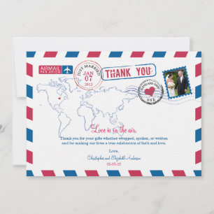Ohio Air Mail Wedding Thank You