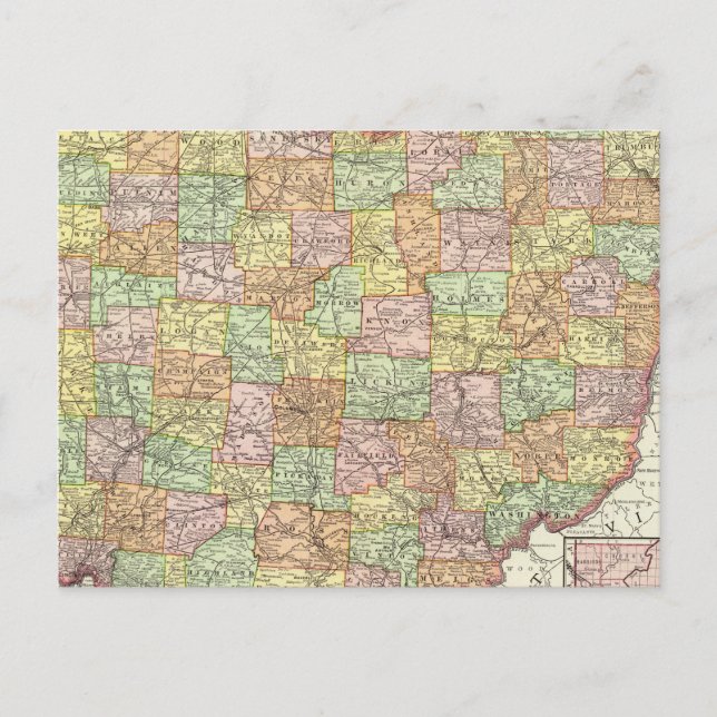 Ohio and Hamilton County Postcard (Front)