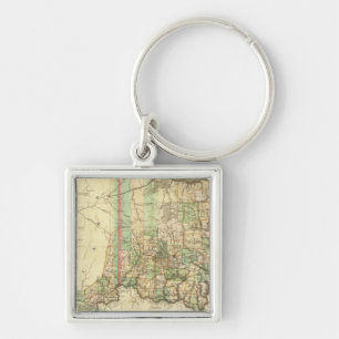 Ohio and Indiana 2 Key Ring