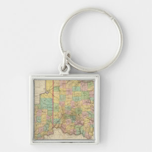 Ohio and Indiana Key Ring