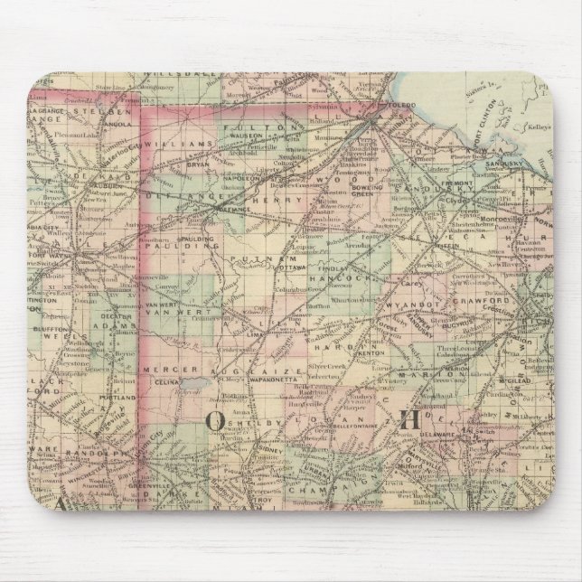 Ohio and Indiana Mouse Pad (Front)