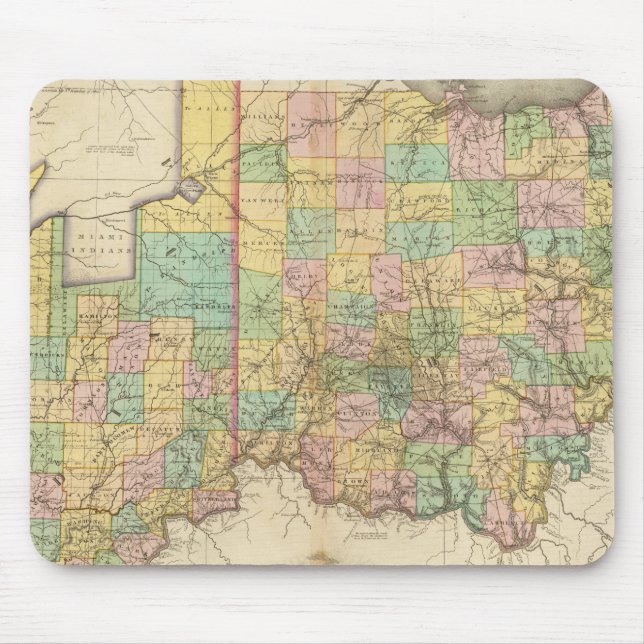 Ohio and Indiana Mouse Pad (Front)