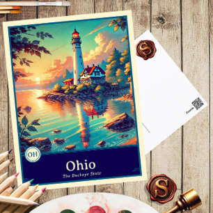 Ohio Anime Style Cel Shaded Postcard