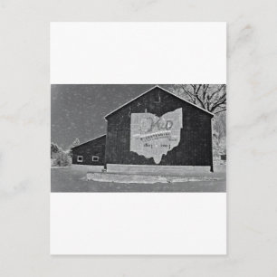 Ohio Barn In Winter Postcard