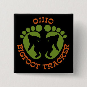 Ohio Bigfoot Tracker 15 Cm Square Badge