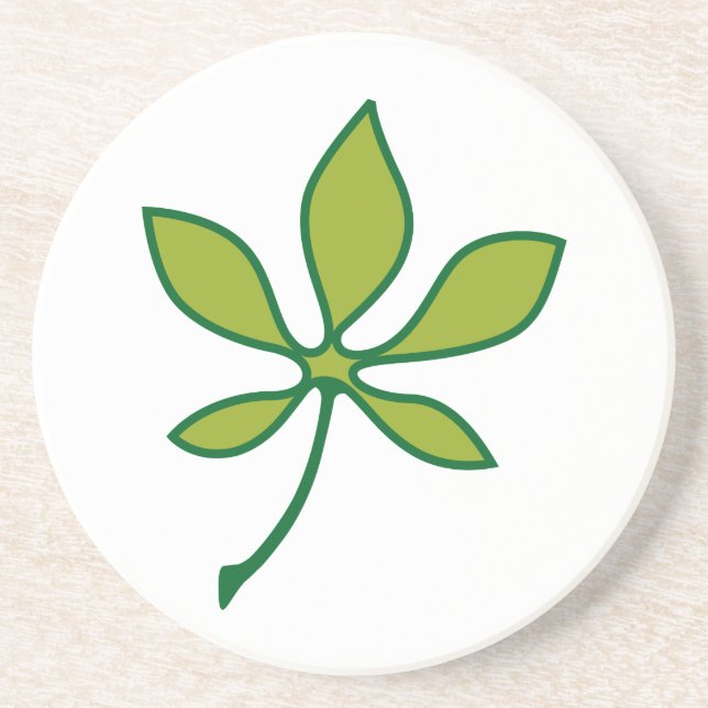 Ohio Buckeye Leaf Coaster (Front)