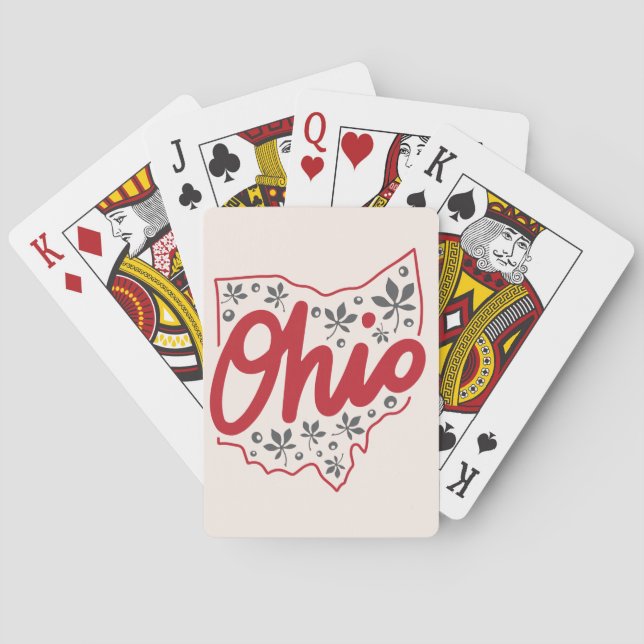 Ohio Buckeye Pattern Playing Cards (Back)