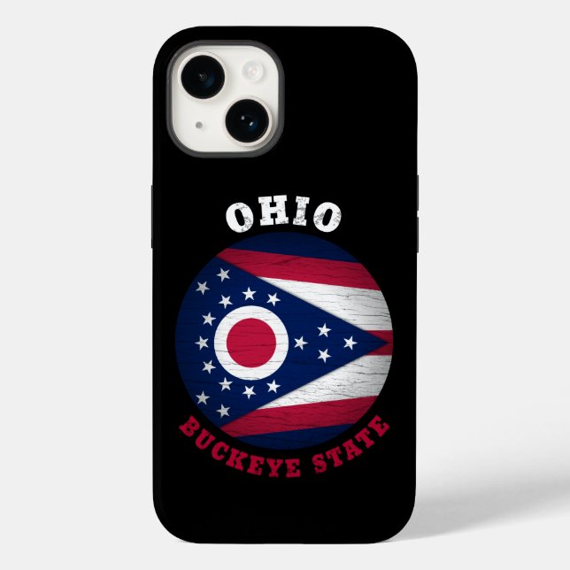 OHIO BUCKEYE STATE FLAG Case-Mate iPhone CASE (Back)