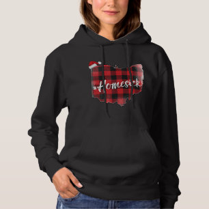 Ohio Buffalo Plaid #Homesick Christmas Santa Hat S Hoodie