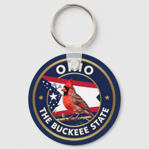 🌰 Ohio Cardinal Buckeye Heritage Key Ring