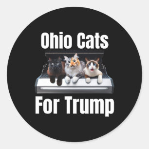 Ohio Cats For Trump - Funny Political Cat  Classic Round Sticker