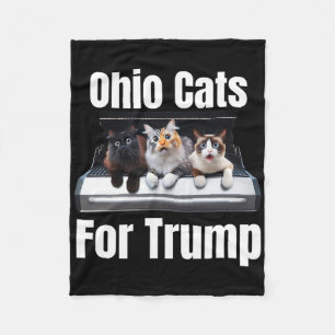 Ohio Cats For Trump - Funny Political Cat Fleece Blanket
