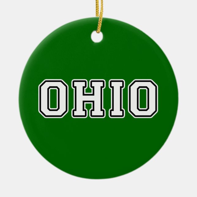 Ohio Ceramic Tree Decoration (Front)