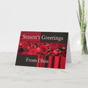 Ohio Christmas Card, state specific Holiday Card